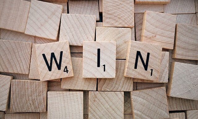 "Win" in Scrabble Tiles